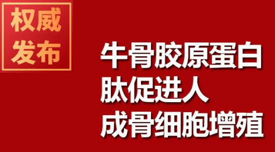 牛骨膠原蛋白肽促進人成骨細胞增殖